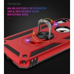 Wholesale iPhone Xr Tech Armor Ring Grip Case with Metal Plate (Red)